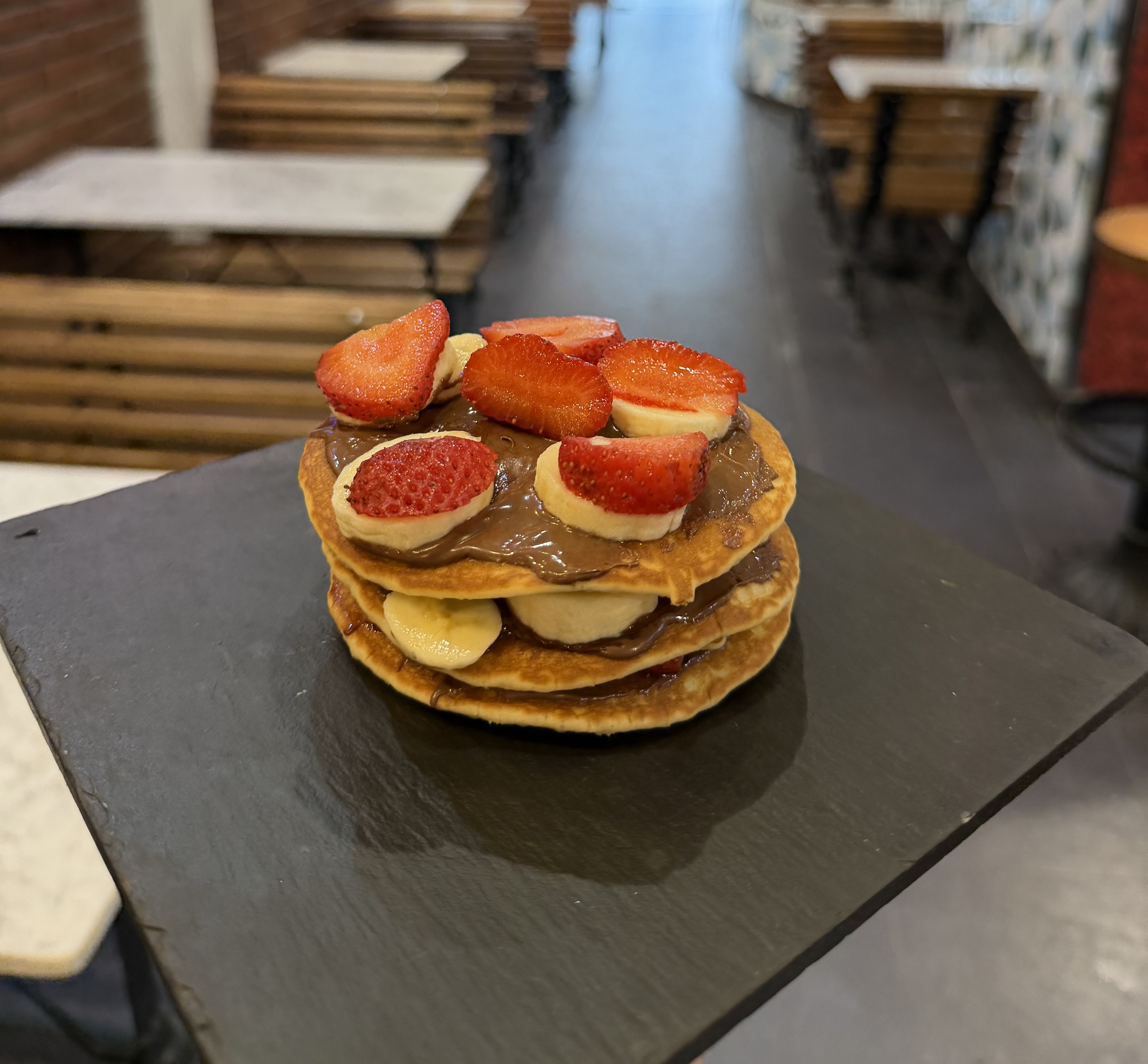 Pancake de tortilla con nutella
