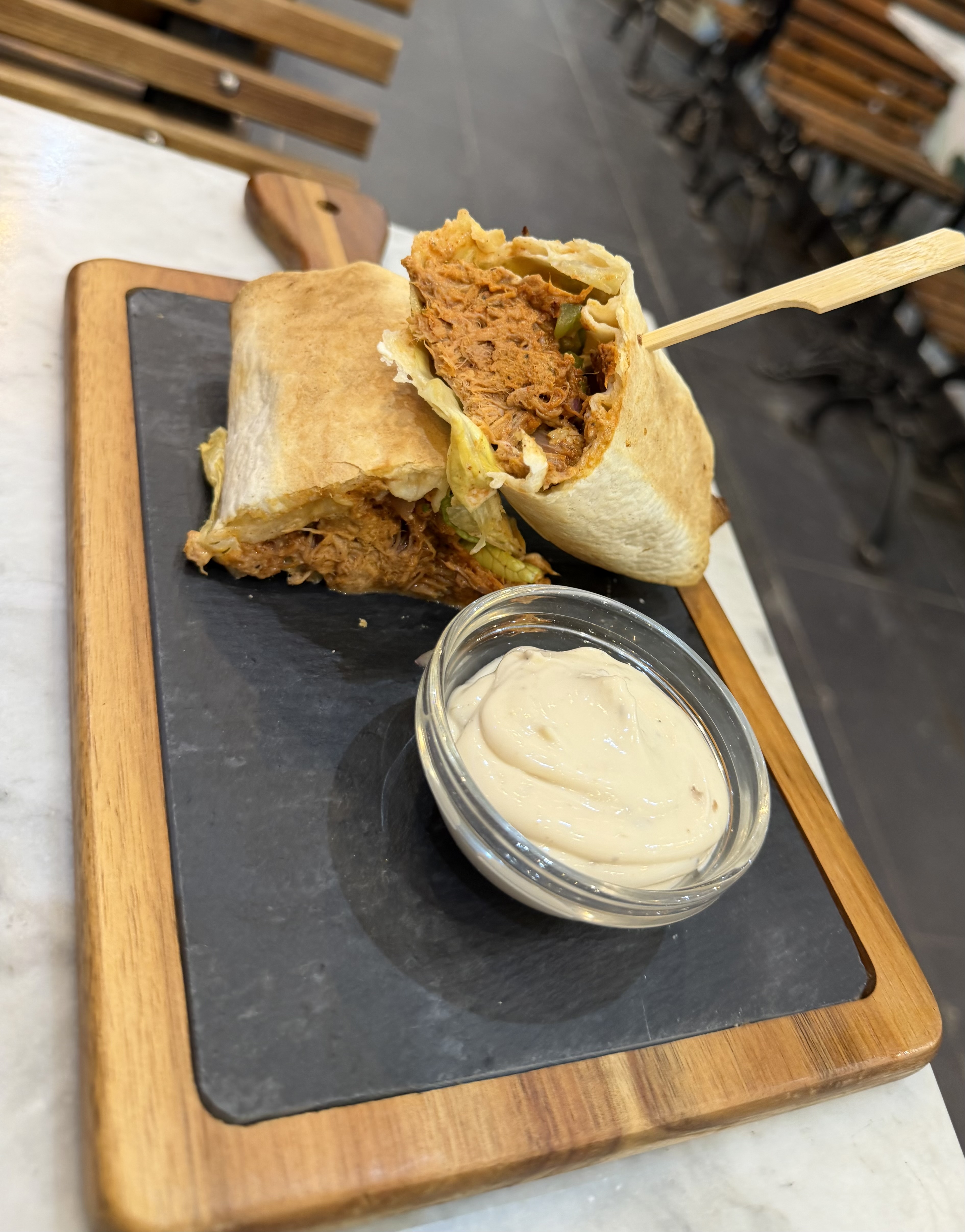 Burrito de pulled pork